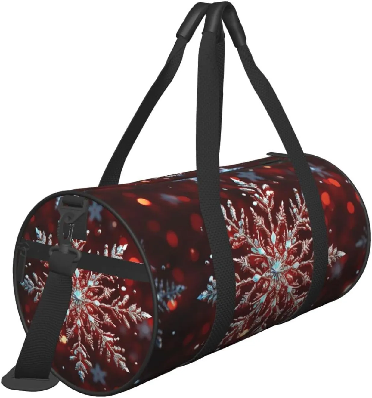 Duffel Bag for Men Women Small Gym Bag Christmas snowflake Travel Duffel Bag Waterproof Overnight Bag for Sports Workout