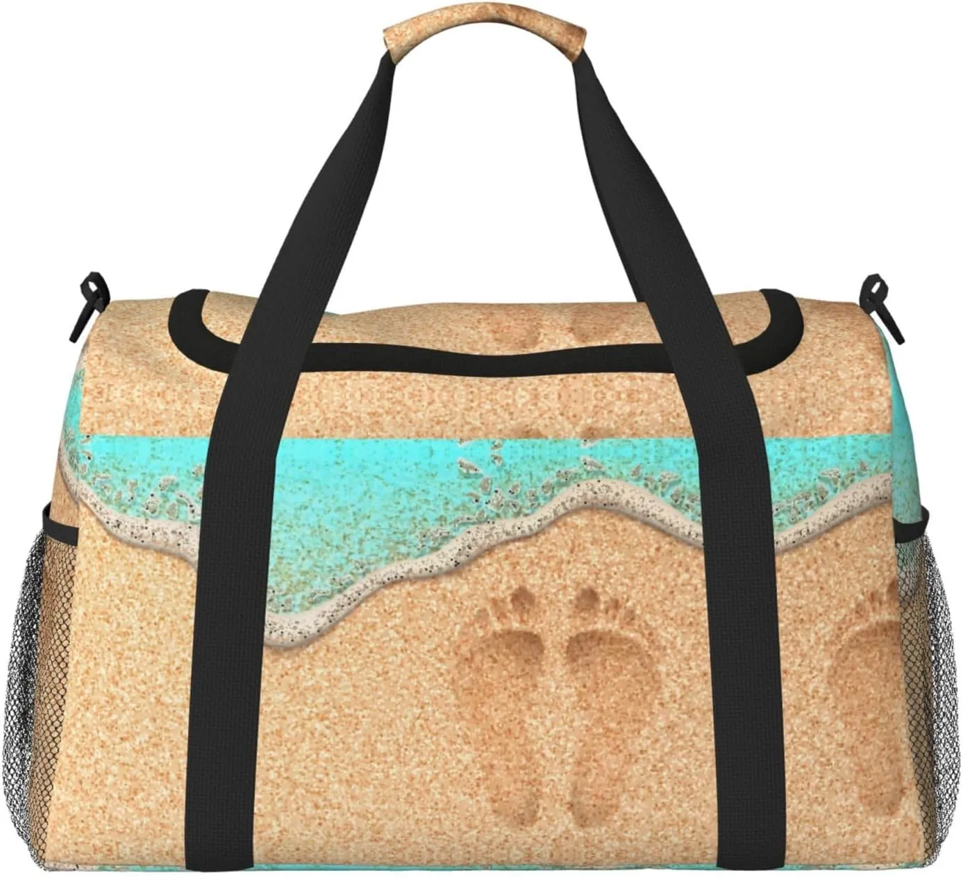 Duffle Bag for Travel, Beach Footprint Weekender Overnight Duffel Bag, Carry On Bag Gym Bag for Women Men, Personal Item Travel Bag