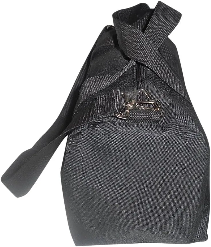 Duffle BAG, Gym Bag, Small Sport Bag with Front Pocket, Made In USA. (Black)