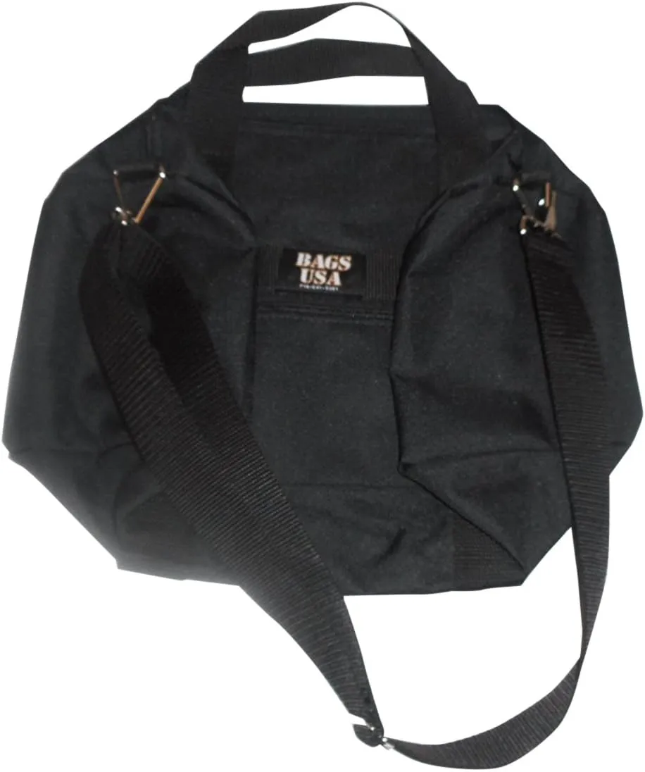 Duffle BAG, Gym Bag, Small Sport Bag with Front Pocket, Made In USA. (Black)