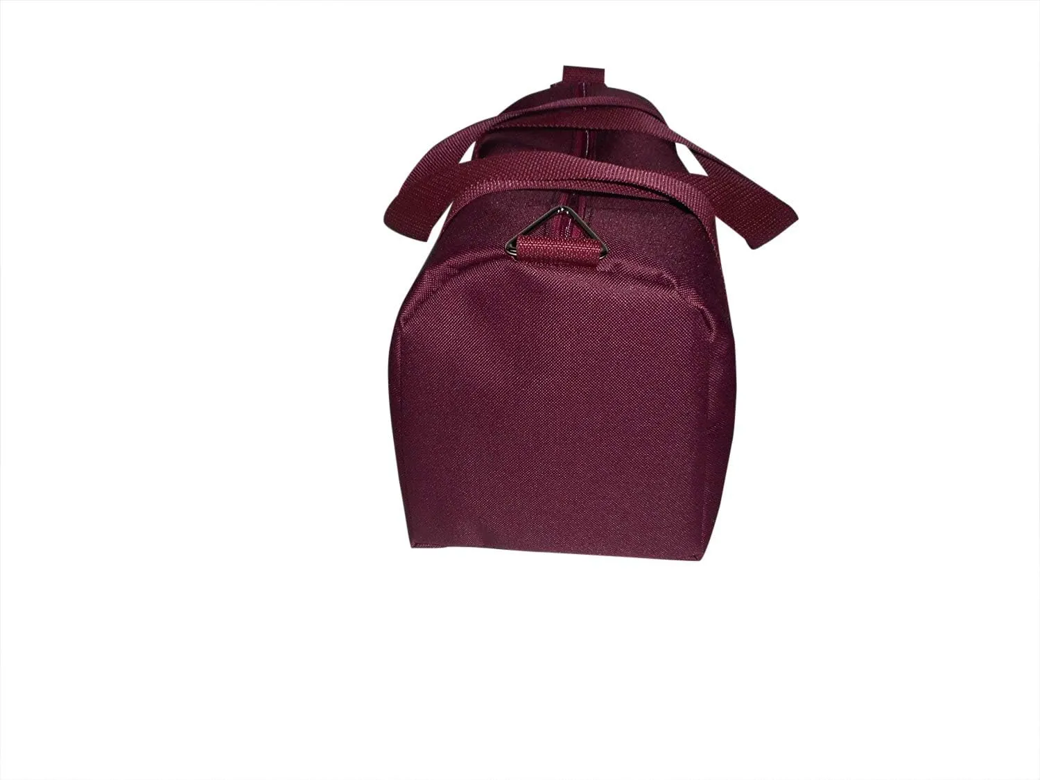 Duffle bag or gym bag with front pocket Holds Id Or Cellphone Made In USA.. (Maroon)