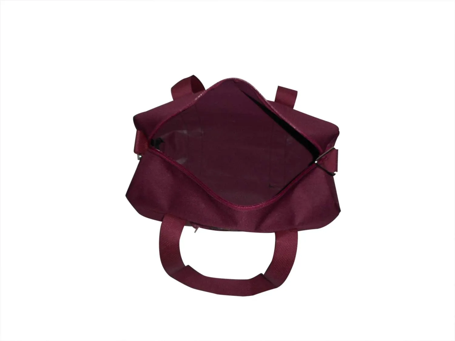 Duffle bag or gym bag with front pocket Holds Id Or Cellphone Made In USA.. (Maroon)