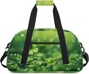 Duffle Bag Saint Patrick's Day Leaf Sun Gym Bag Travel Bag Luggage Bag Waterproof Lightweight Sports for Dance Gymnastics Cheers Soccer Wrestling Hospital, for Weekender Overnight