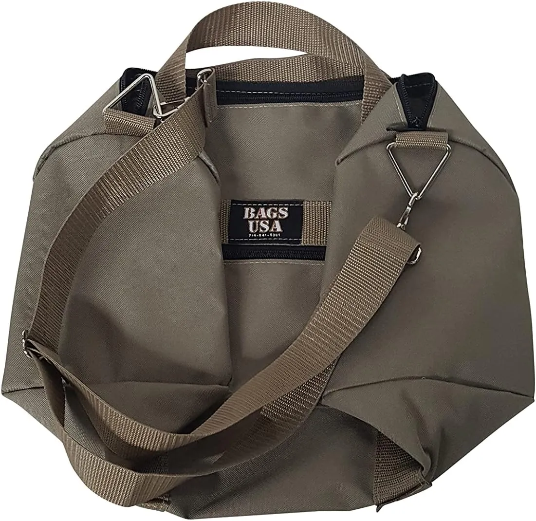 Duffle BAG,Gym Bag, Great Sport Bag With Front Zipper Pocket for Keys, Id, Made In USA. (Khaki)