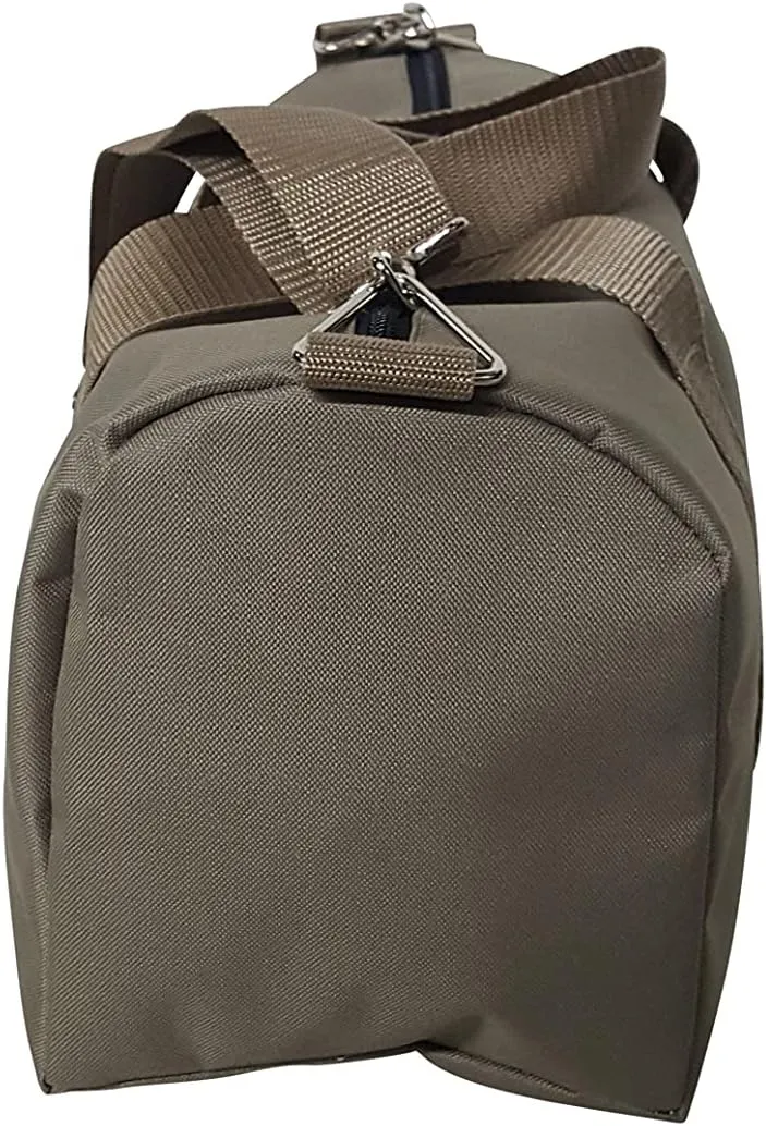 Duffle BAG,Gym Bag, Great Sport Bag With Front Zipper Pocket for Keys, Id, Made In USA. (Khaki)