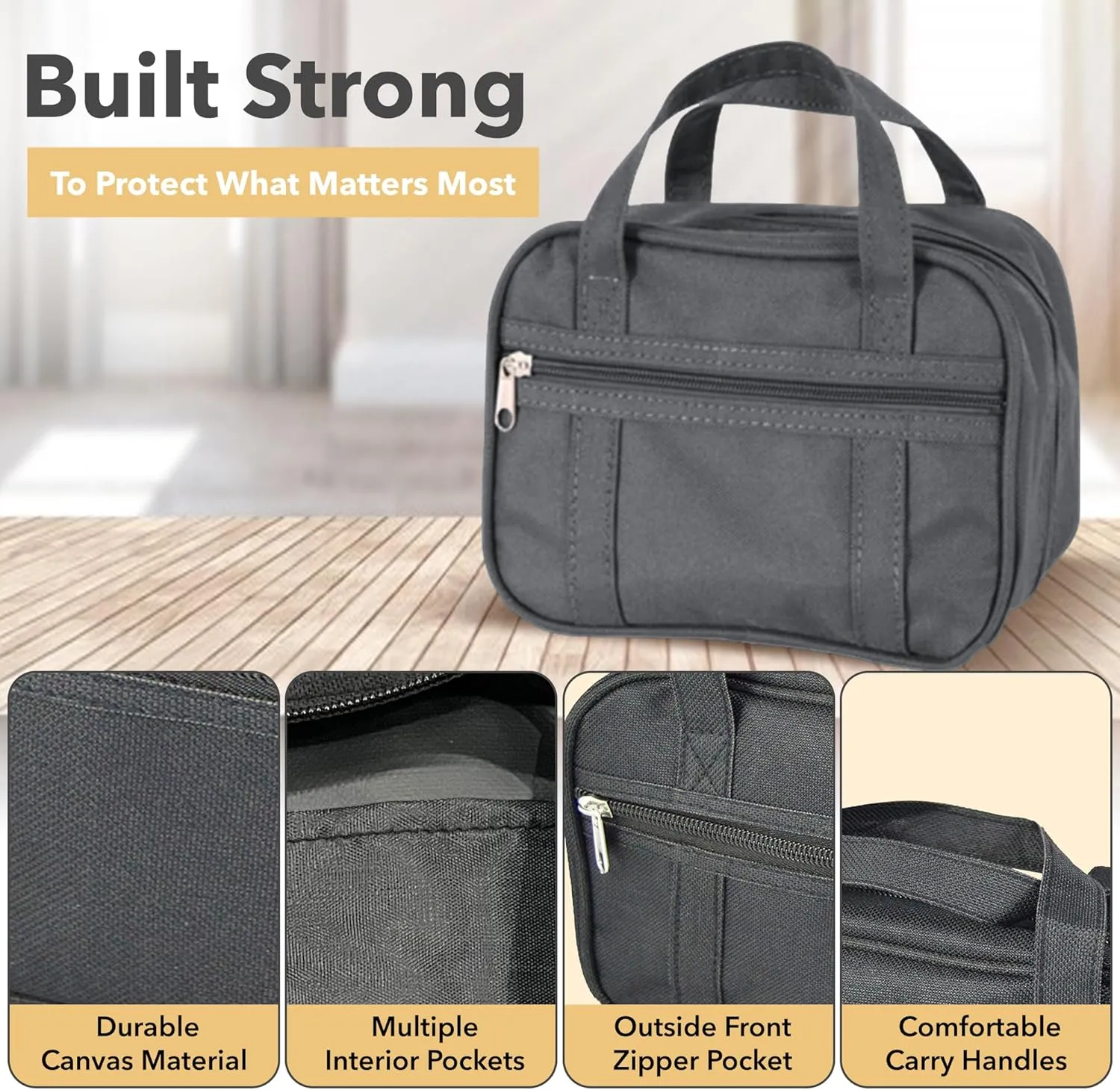 Durable Canvas Scripture Carrying Case | Protective Holder & Organizer for LDS Quad or Triple Combination | Book Bag for Scriptures