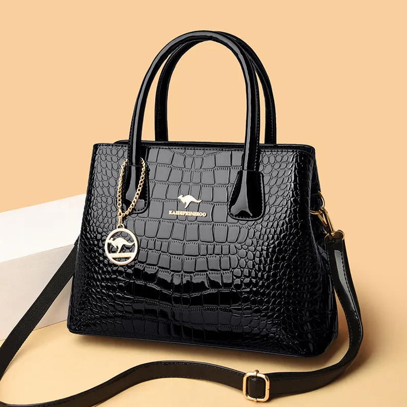 Durable Comfortable Women's Patent Leather Glossy Handbags