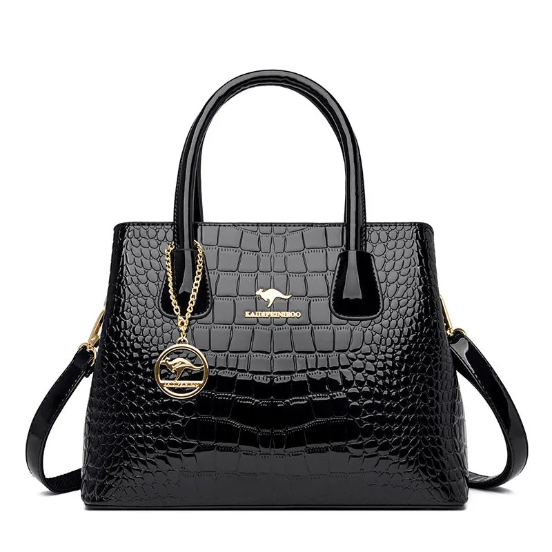 Durable Comfortable Women's Patent Leather Glossy Handbags