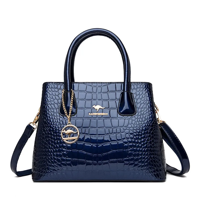 Durable Comfortable Women's Patent Leather Glossy Handbags