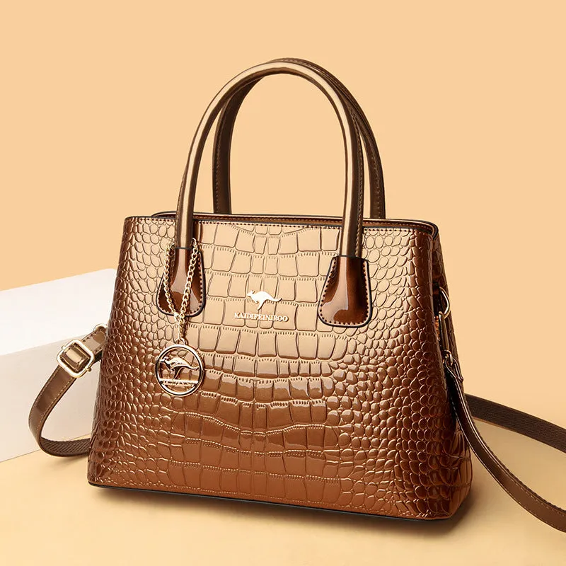 Durable Comfortable Women's Patent Leather Glossy Handbags