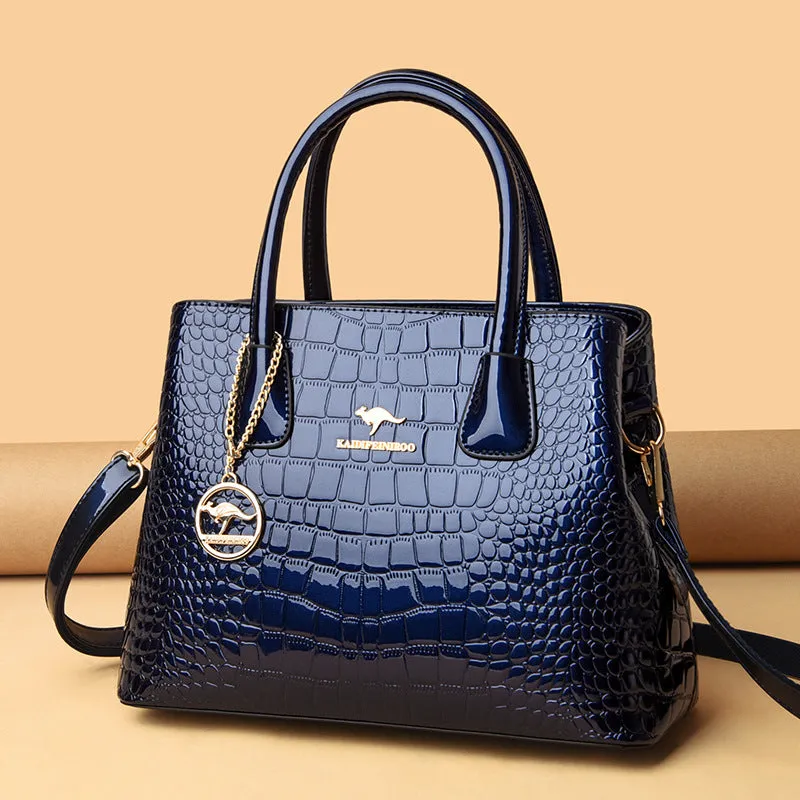 Durable Comfortable Women's Patent Leather Glossy Handbags
