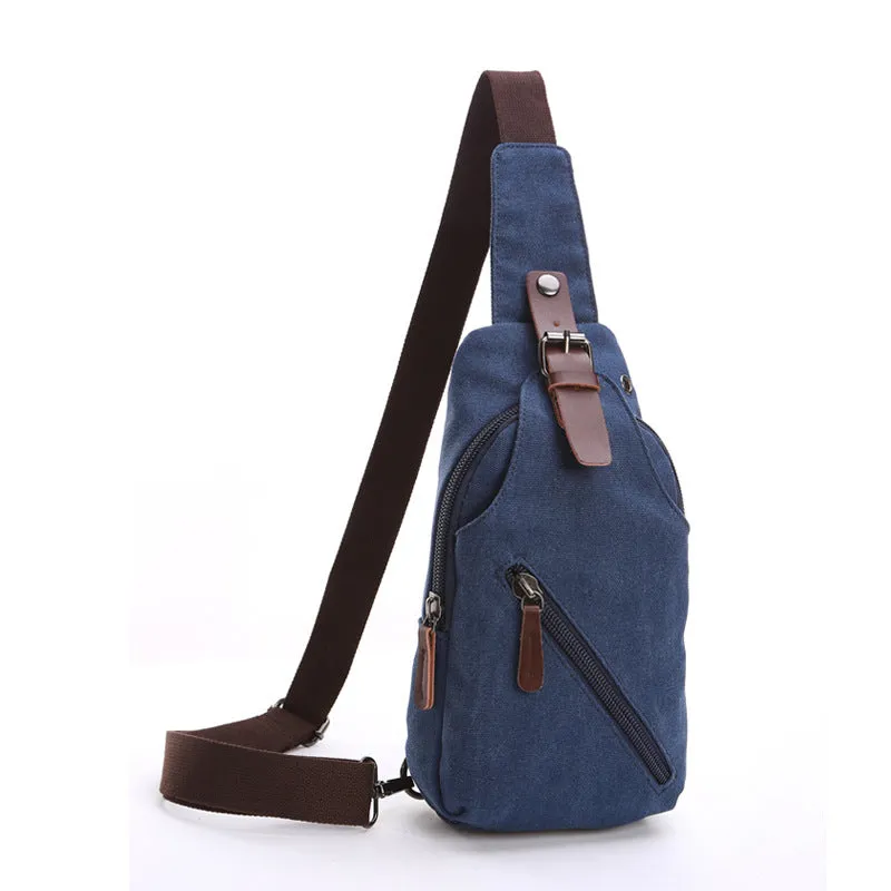 Durable Men's Washed Canvas Street Leisure Bags