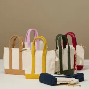 EcoCharm Cotton Everywhere-Carry Key Charm Coin Purse- Micro Mini