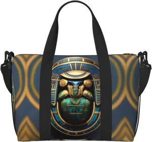 Egyptian Scarab Personal Item Travel Bags for Women - Durable Travel Duffel Bags, Gym Bags for Overnight Trips
