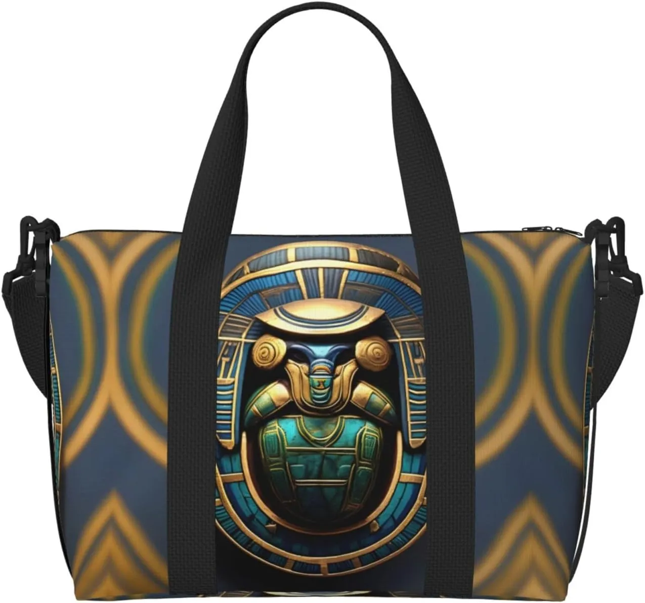 Egyptian Scarab Personal Item Travel Bags for Women - Durable Travel Duffel Bags, Gym Bags for Overnight Trips
