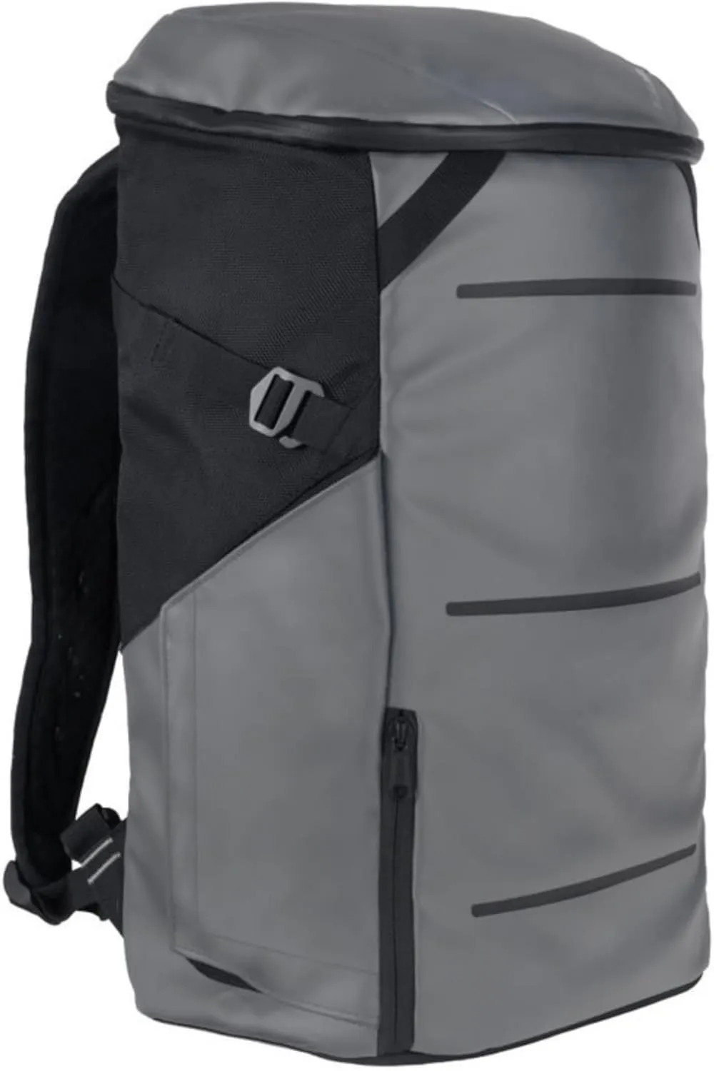 ELÄÄ Upright Daypack - Premium Commuter Backpack with Laptop Compartment, USB Charging Port, Magnetic Water Bottle Pocket - Top Loading Work Backpack - 20L Carry-On Travel (Gravel/Black)