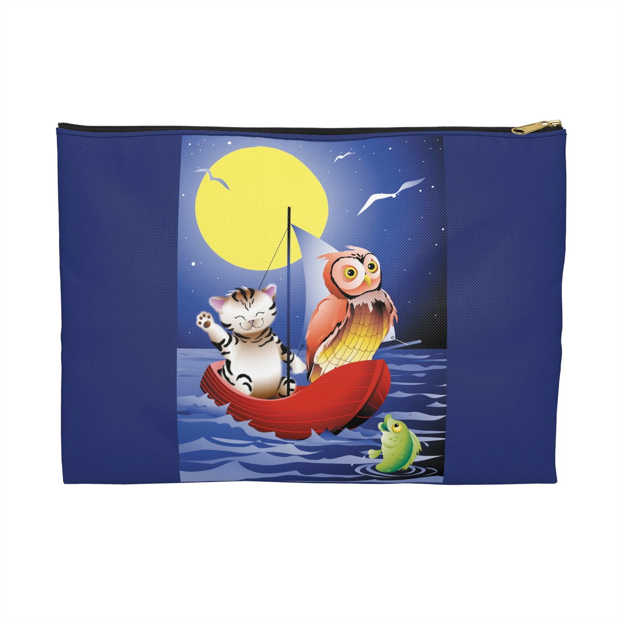 Embarking on a Moonlit Journey Accessory Pouch