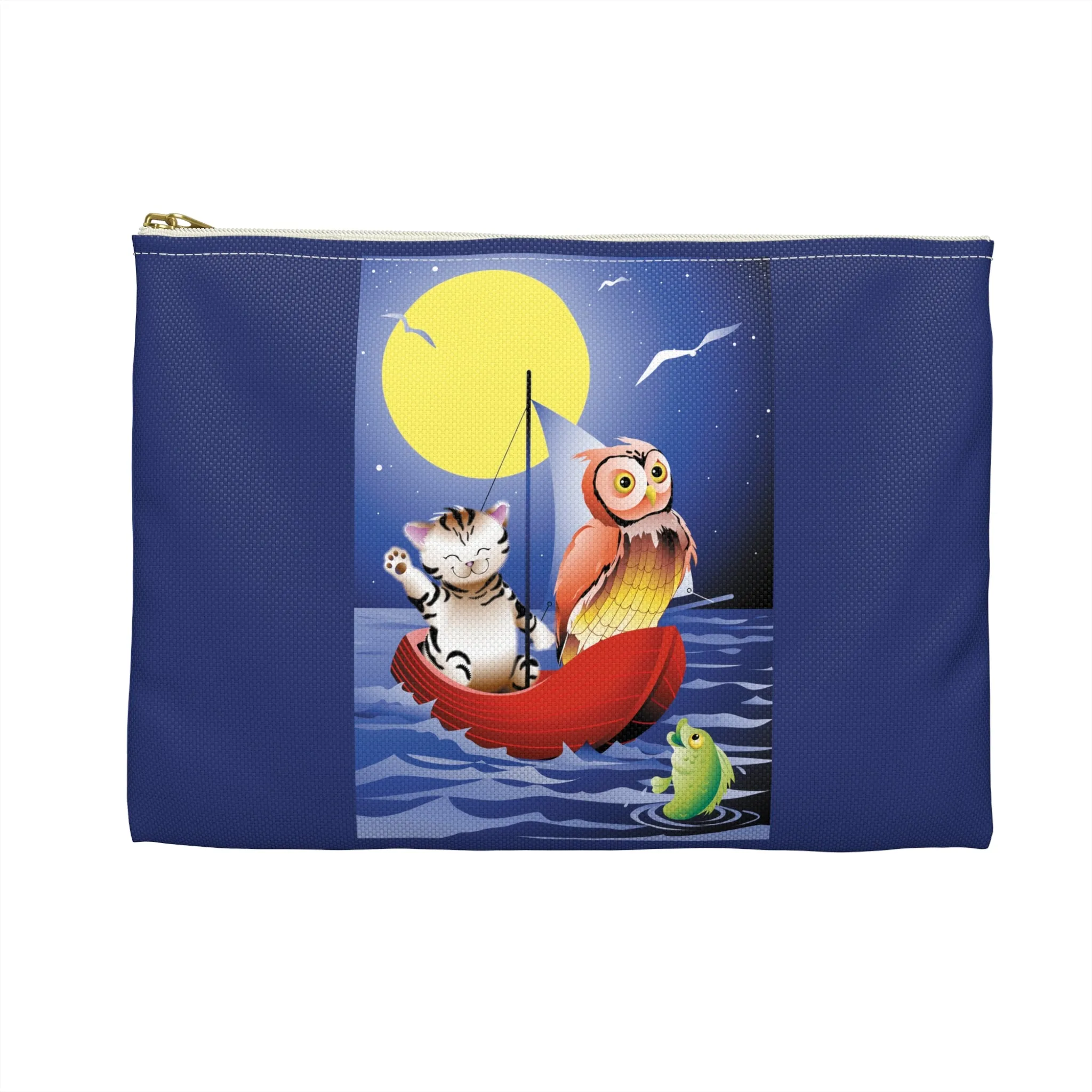 Embarking on a Moonlit Journey Accessory Pouch