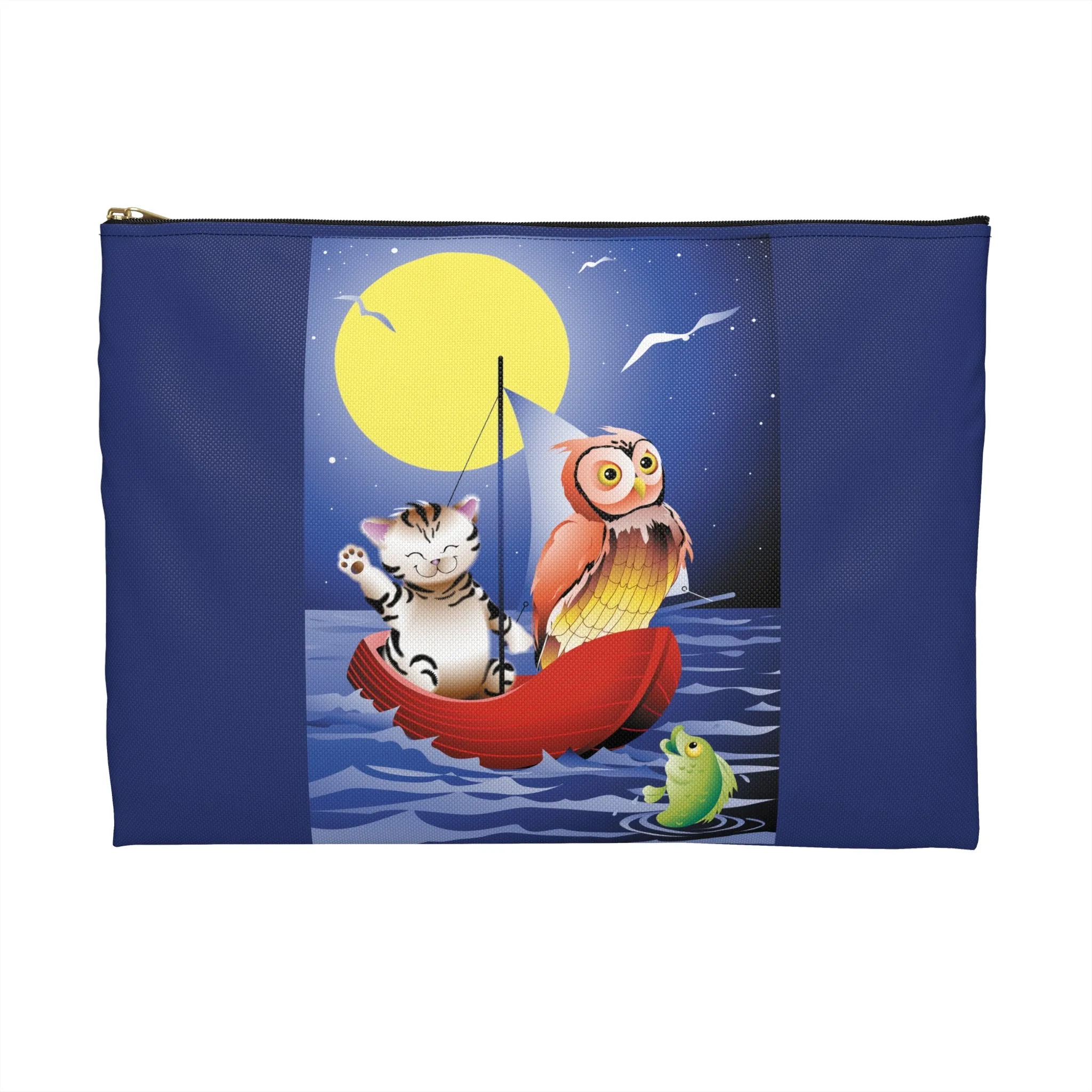 Embarking on a Moonlit Journey Accessory Pouch