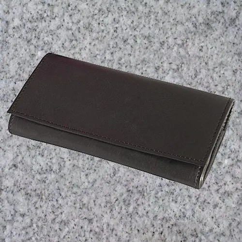 Eric Stokkebye: 4TH GENERATION LEATHER ROLL UP POUCH - BLACK