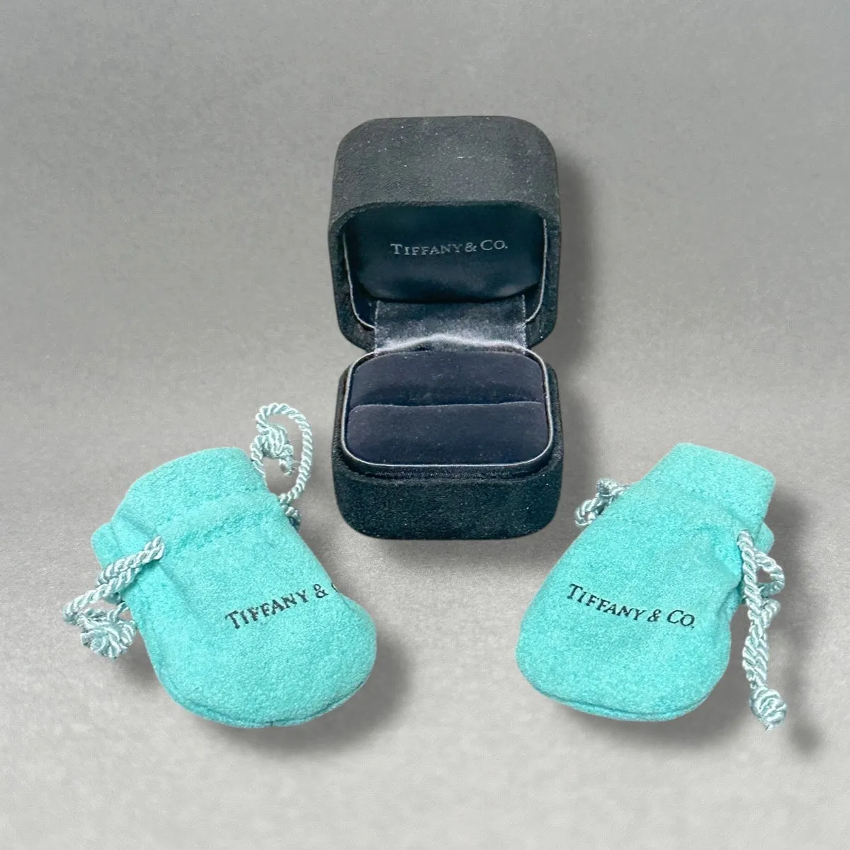 Estate Tiffany & Co. Inner Ring Box & 2 Pouches (Empty)