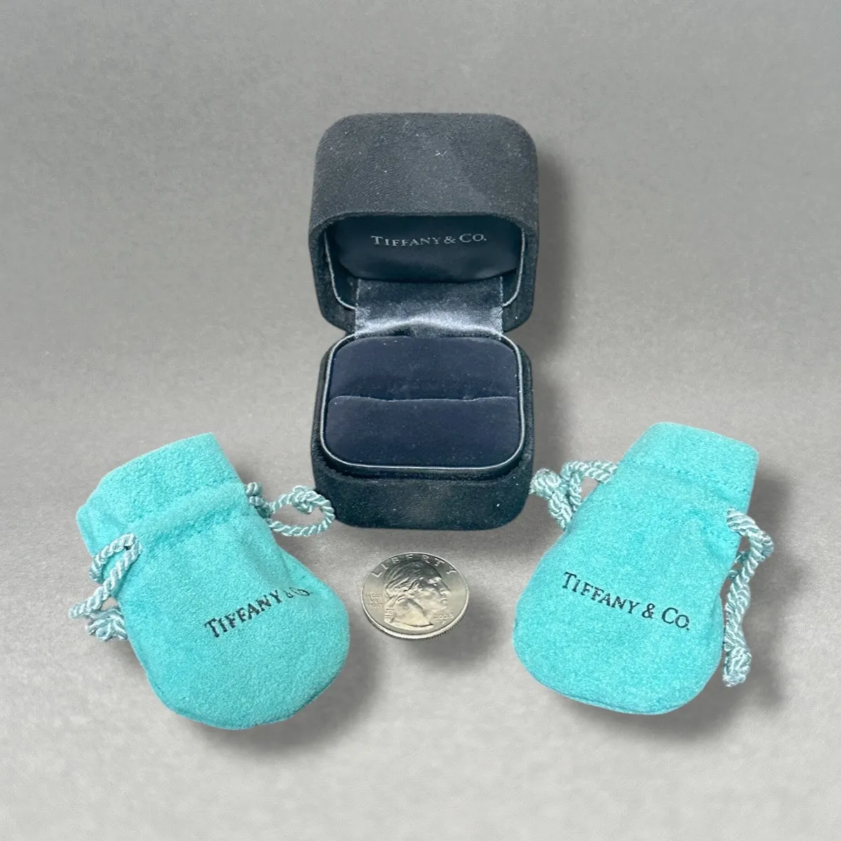 Estate Tiffany & Co. Inner Ring Box & 2 Pouches (Empty)