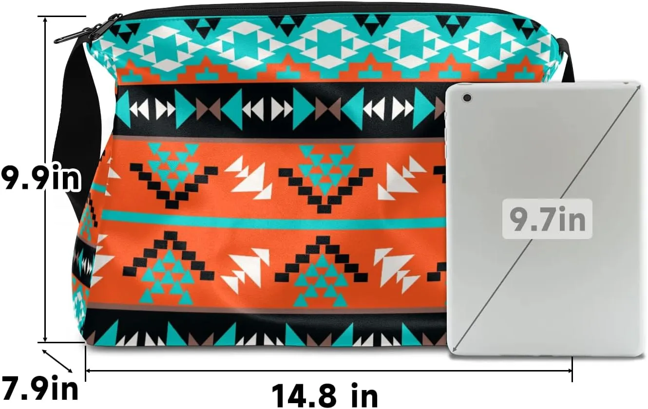 Ethnic Aztec Geometric Small Gym Bag for Men Women Workout Sport Duffle Bag Waterproof Weekender Overnight Bag Lightweight Carry on Tote Bag Crossbody Shoulder Travel Bag for Swim Yoge Dance