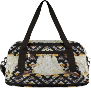 Ethnic Buffalo Skull Kids Duffel Bag for Girls Boys Teens, Ethnic Oil Painting Dance Bag Overnight Small Duffel Bag Carry On Weekend Sports Gym Travel Bag for School Practice Gymnastics Ballet