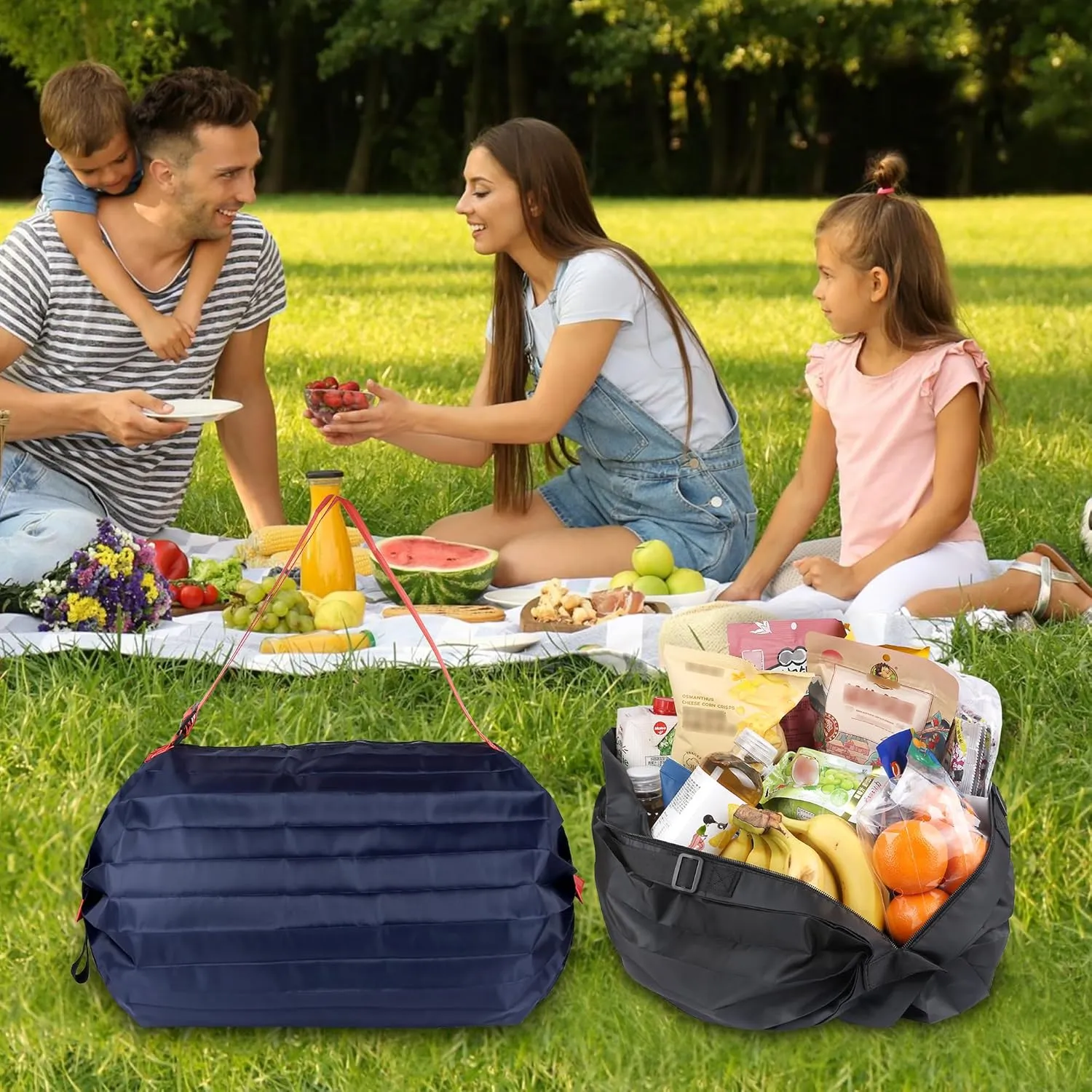 evron Reusable Grocery Bags,Eco Bag,Large Capacity Foldable Tote Bags,Durable Waterproof,for Shopping/Travel/Laundry