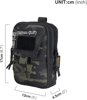 EXCELLENT ELITE SPANKER Tactical Molle EDC Pouch Nylon Belt Waist Bag Camping Hiking Organizer with Cellphone Holster for iPhone 12Pro 12 11ProMax XsMax XR XS X 8Plus 8 7 6 Samsung Galaxy Note 9 S9