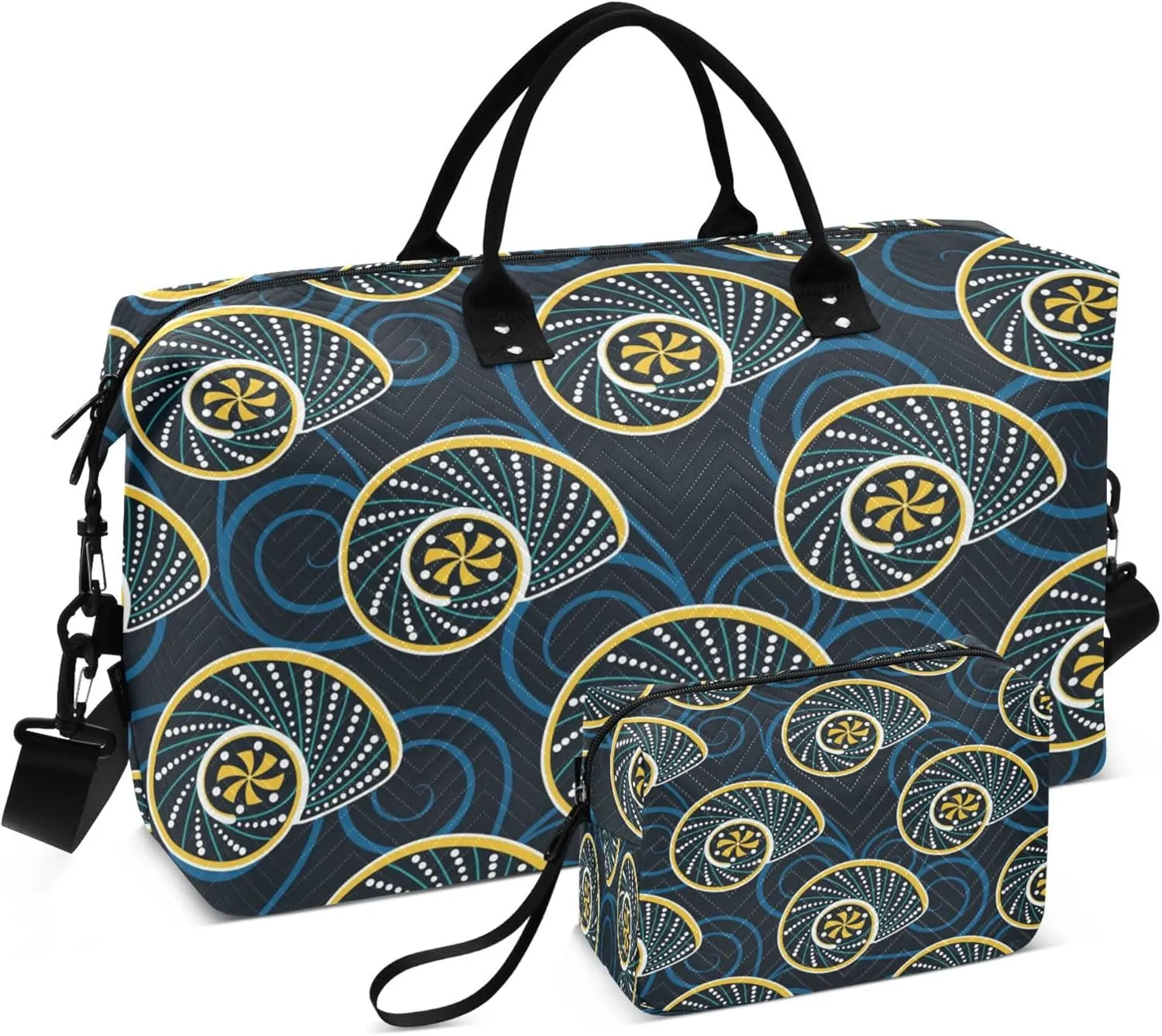 Exnundod Women Weekender Bags Abstract Snail Pattern Gym Bags Carry On Overnight Duffle Large Duffle Tote Hospital Bag for Business Trip, Yoga