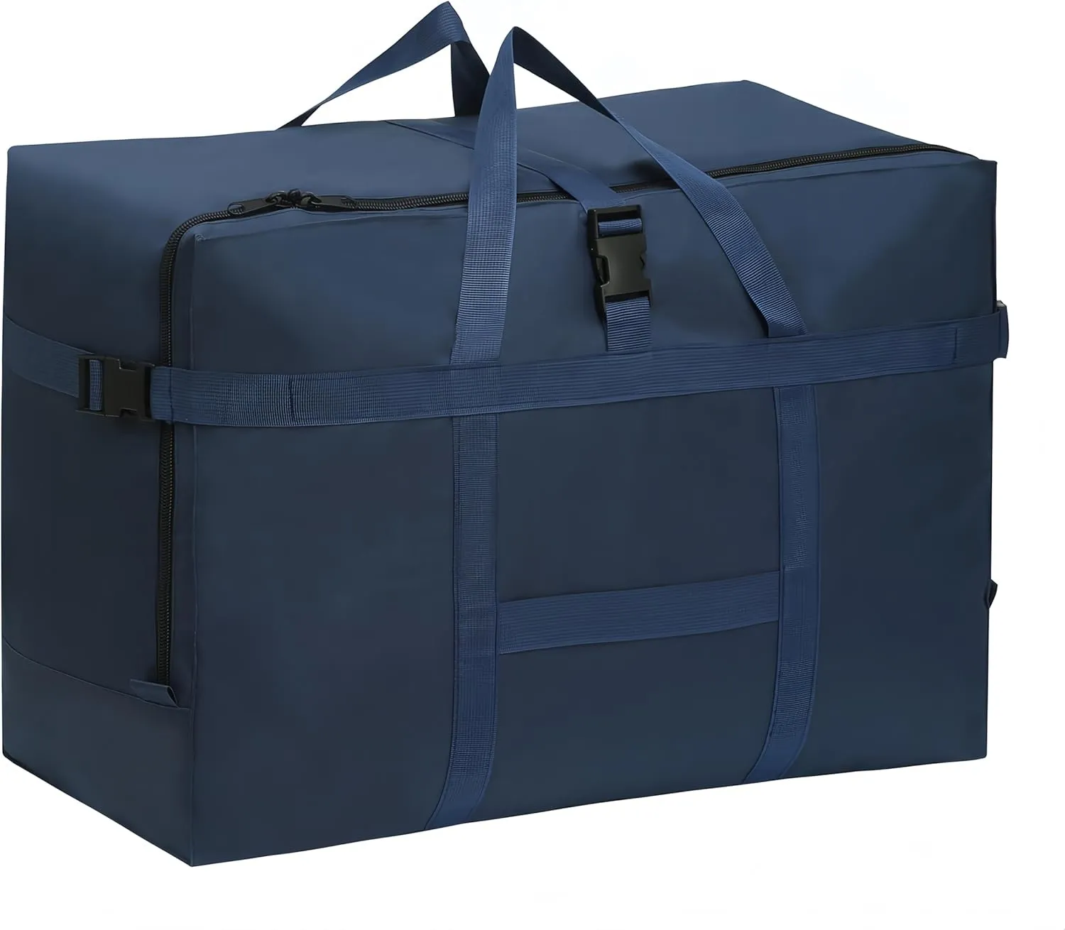 Extra Large Storage Duffle Bag for Travel, Waterproof Carry on Weekend Overnight Storage Bag over Luggage for Airline, Travel, for Men And Women Camping,Moving,Hospital (120L-Dark Blue)