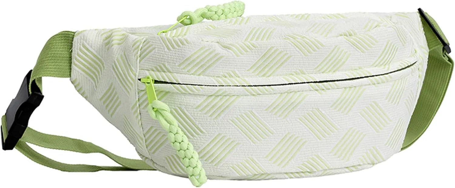 eYLun Women Crossbody Bag Fanny Pack Casual Fashion Waist Bag Chest Bag Adjustable Waist Pack for Travel Walking Running Hiking Cycling Green