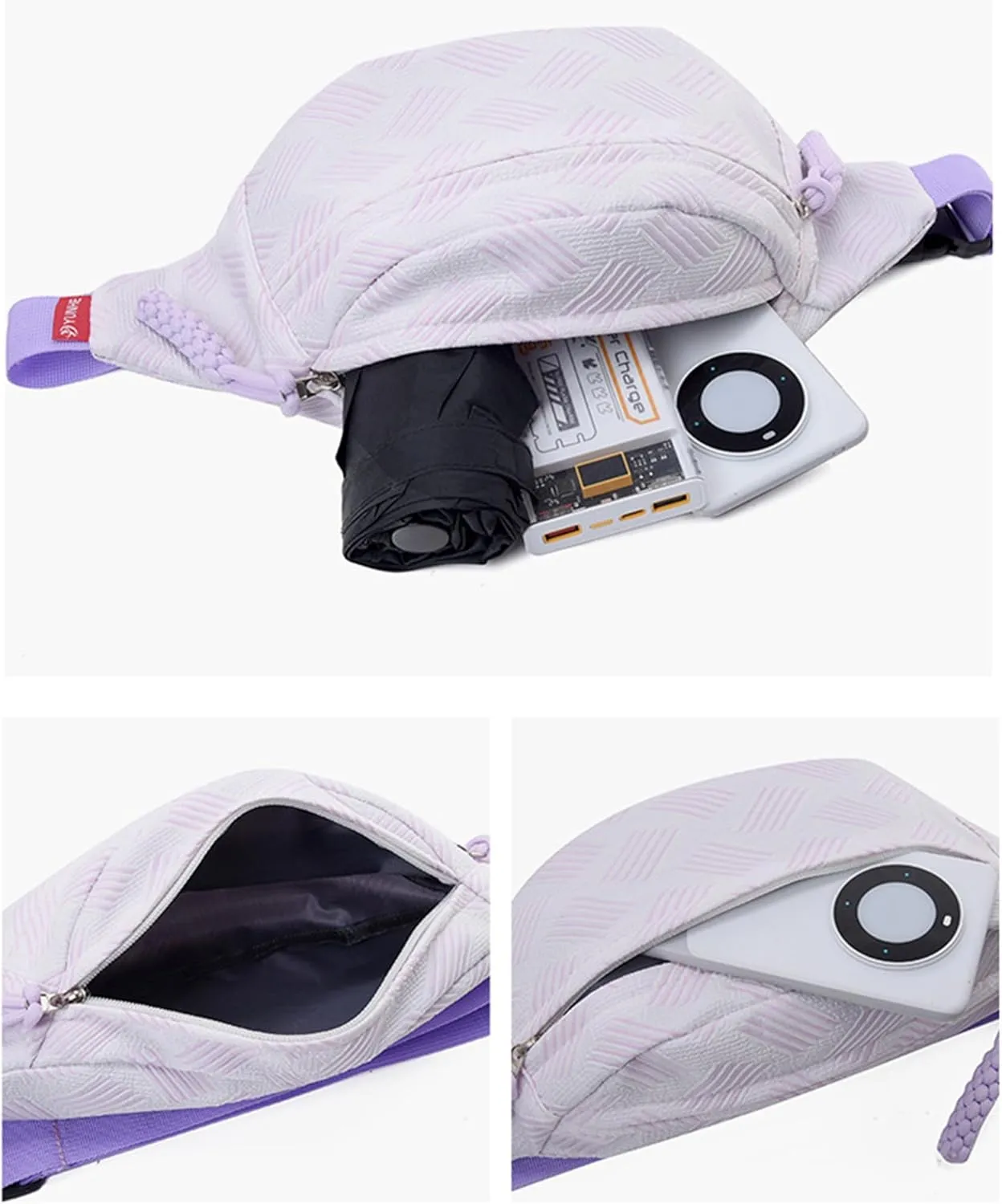 eYLun Women Crossbody Bag Fanny Pack Casual Fashion Waist Bag Chest Bag Adjustable Waist Pack for Travel Walking Running Hiking Cycling Green