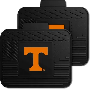 FANMATS 12298 NCAA Tennessee Volunteers Back Row Utility Car Mats - 2 Piece Set, 14in. x 17in., All Weather Protection, Universal Fit, Deep Resevoir Design, Molded Team Logo