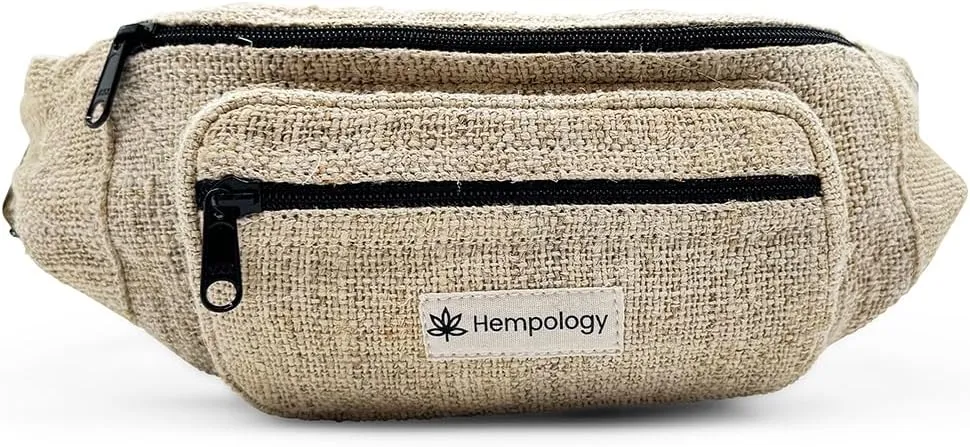 Fanny Pack for Men & Women | Running Waist Bag | Eco-Friendly Crossbody Bag | Vegan Hemp Travel Waist Pack | Unisex Hemp Bag | 100% Hemp