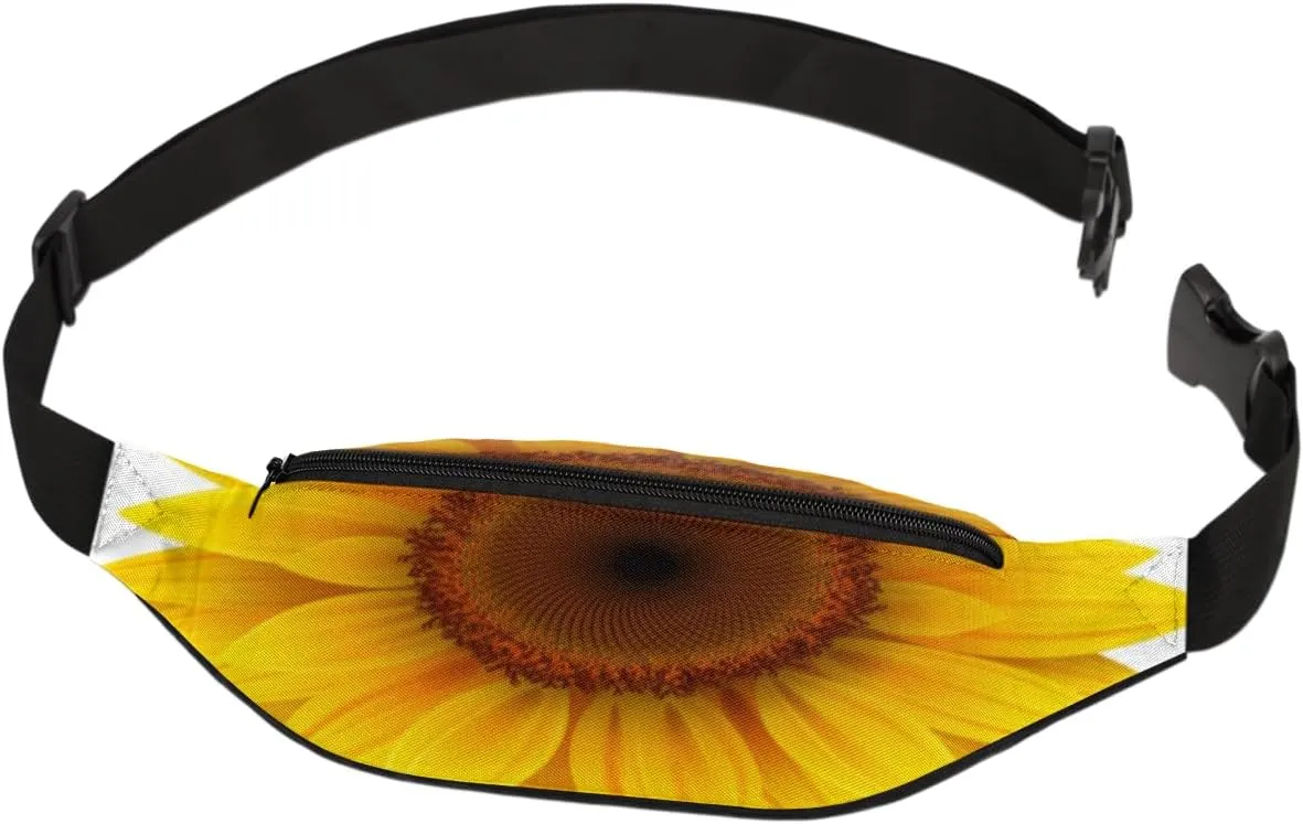 Fanny Pack for Women Men Waist Pack Sunflower Crossbody Bag with Adjustable Straps for Hiking Running Walking Travel Cycling