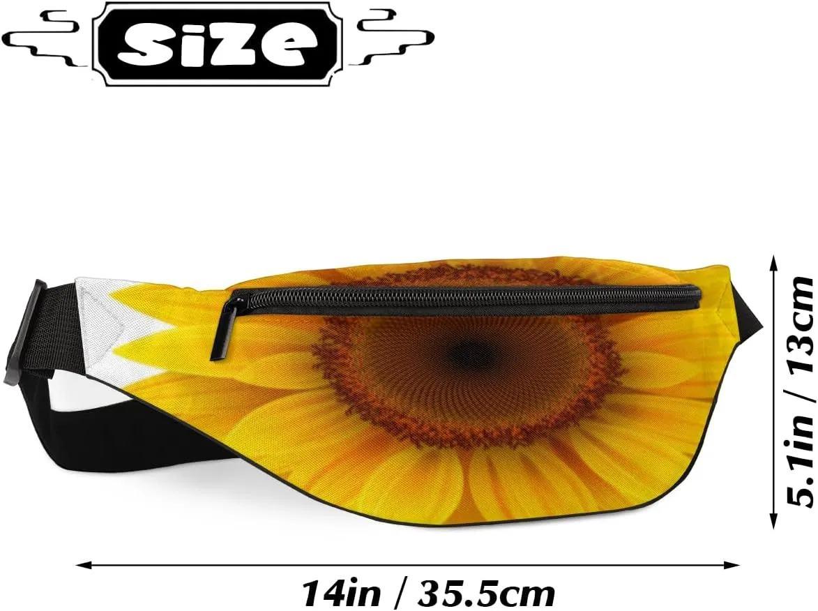 Fanny Pack for Women Men Waist Pack Sunflower Crossbody Bag with Adjustable Straps for Hiking Running Walking Travel Cycling