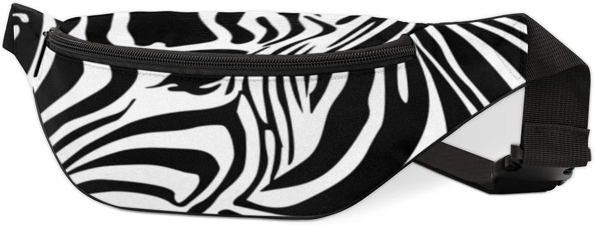 Fanny Pack for Women Men Waist Pack Zebra Crossbody Bag with Adjustable Straps for Hiking Running Walking Travel Cycling