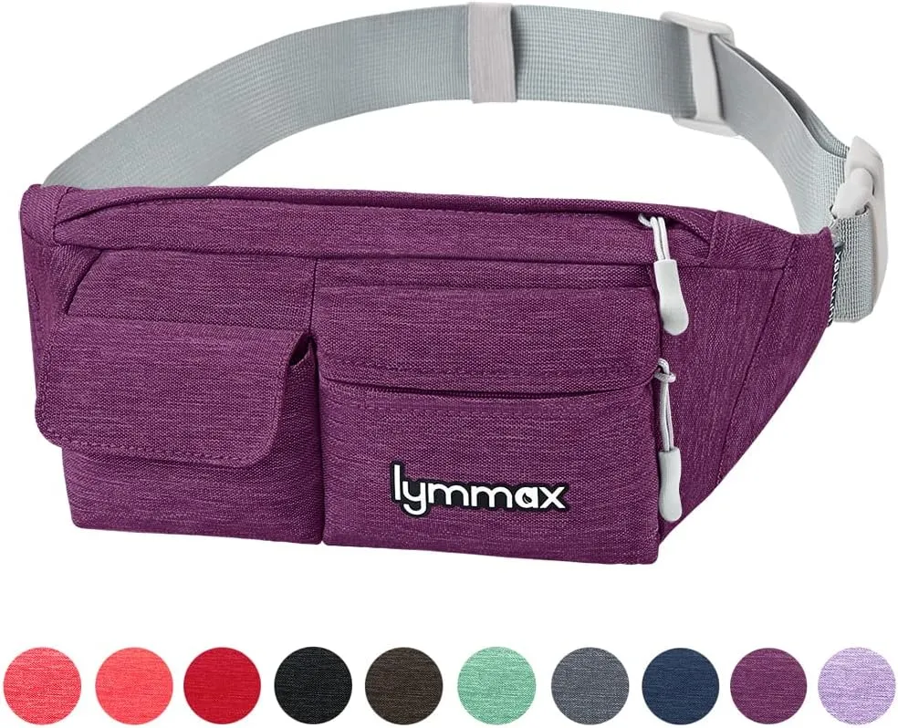 Fanny Pack Waist Bag 4 Pockets Running Belt Adjustable Water Resistant Waist Pack for Men Women Workout Travel Large Capacity