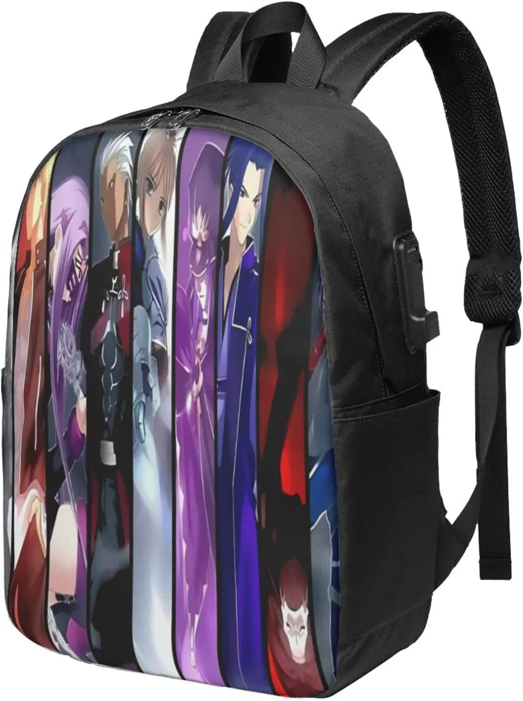Fate Zero Fate Stay Night Laptop Backpack College Backpack Waterproof Durable Business Backpack With Usb Port Work Travel Casual Daypack 17 Inch