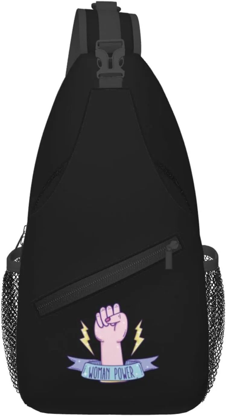 Feminist Crossbody Bags For Women Men Chest Backpack Gym Shoulder Bag Travel Outdoor Sports Casual Crossbody Bags