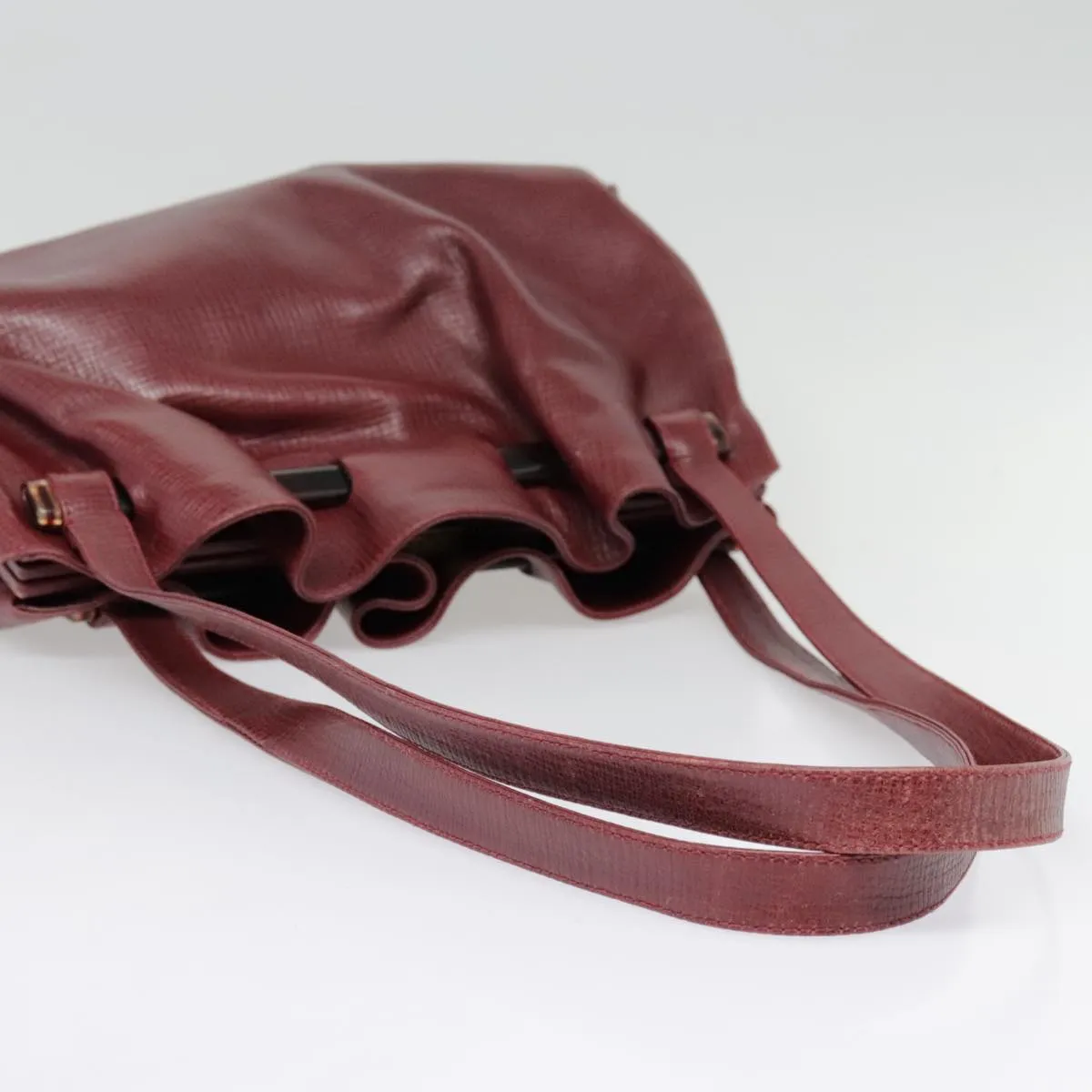 FENDI Shoulder Bag Leather Red yk15406