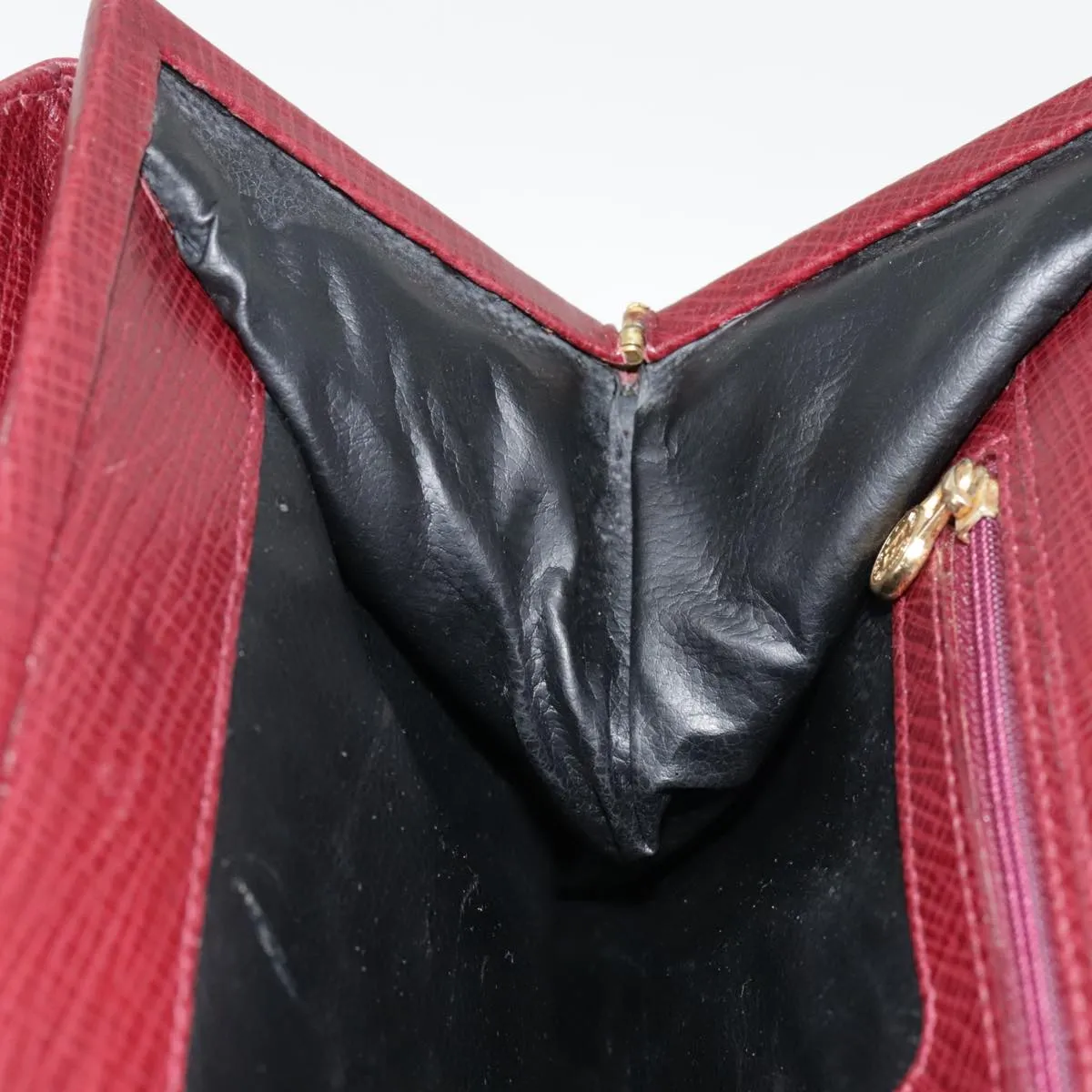 FENDI Shoulder Bag Leather Red yk15406
