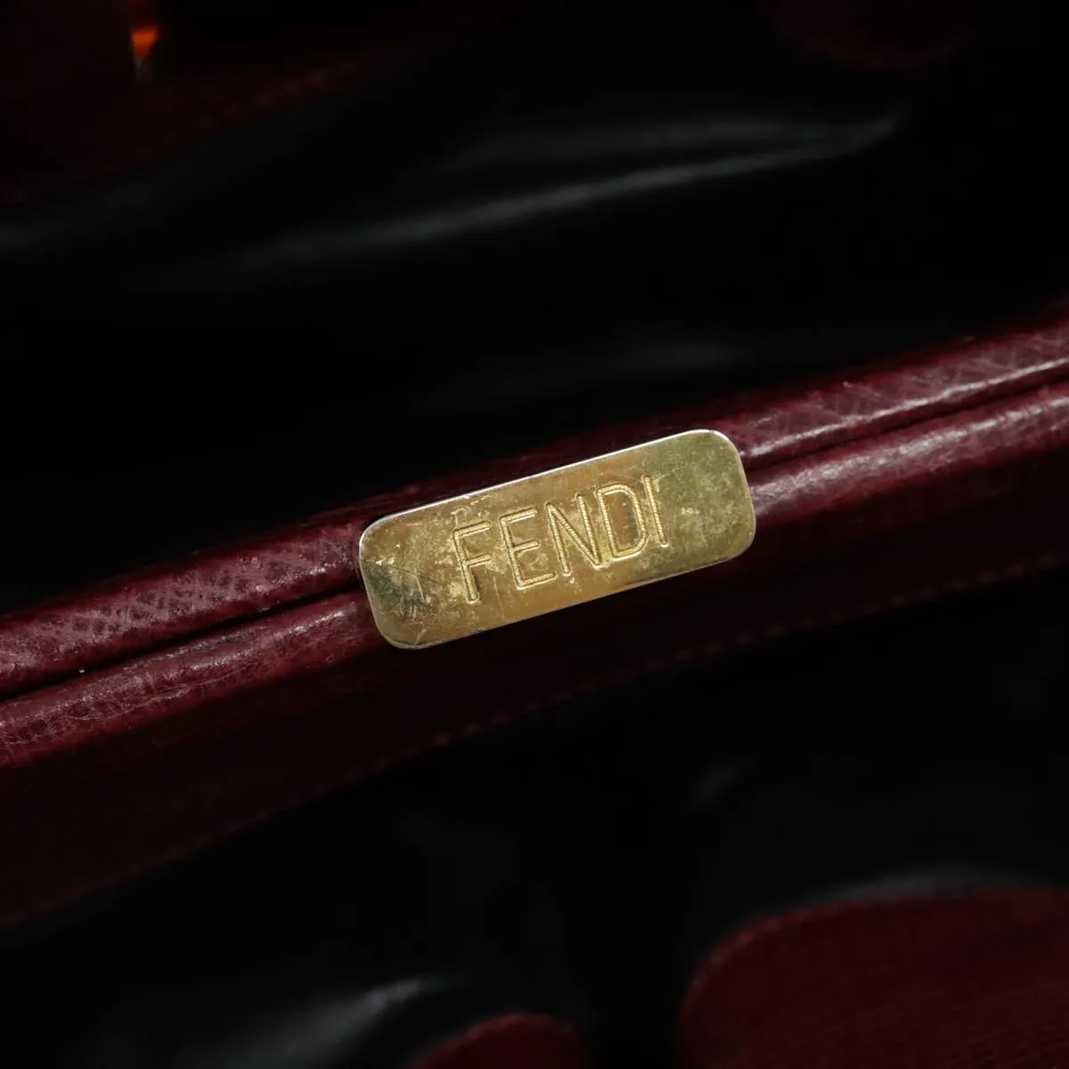 FENDI Shoulder Bag Leather Red yk15406