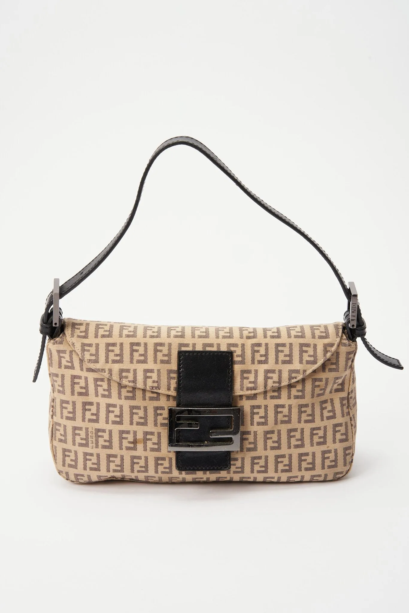 Fendi Vintage Cream Baguette in Beige Zucchino Canvas