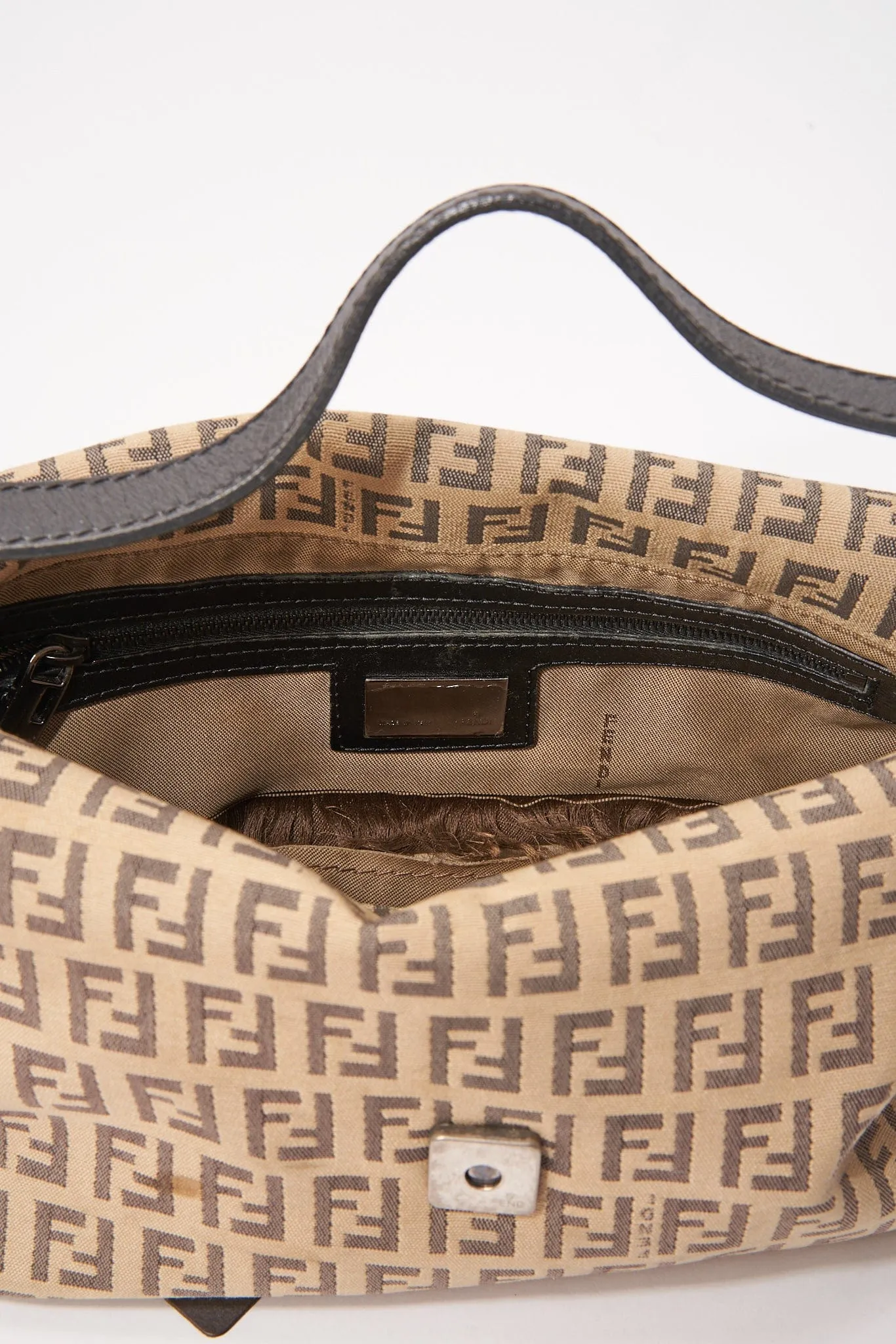 Fendi Vintage Cream Baguette in Beige Zucchino Canvas