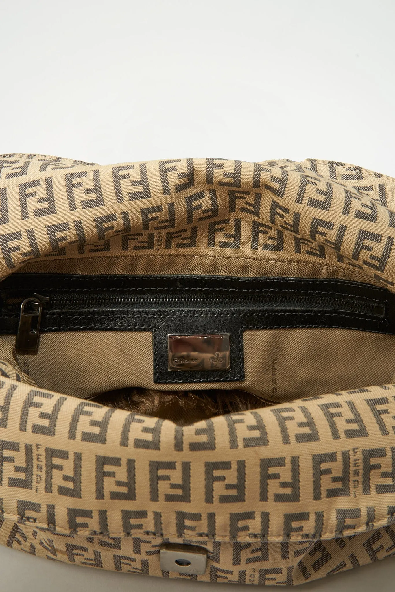 Fendi Vintage Cream Baguette in Beige Zucchino Canvas