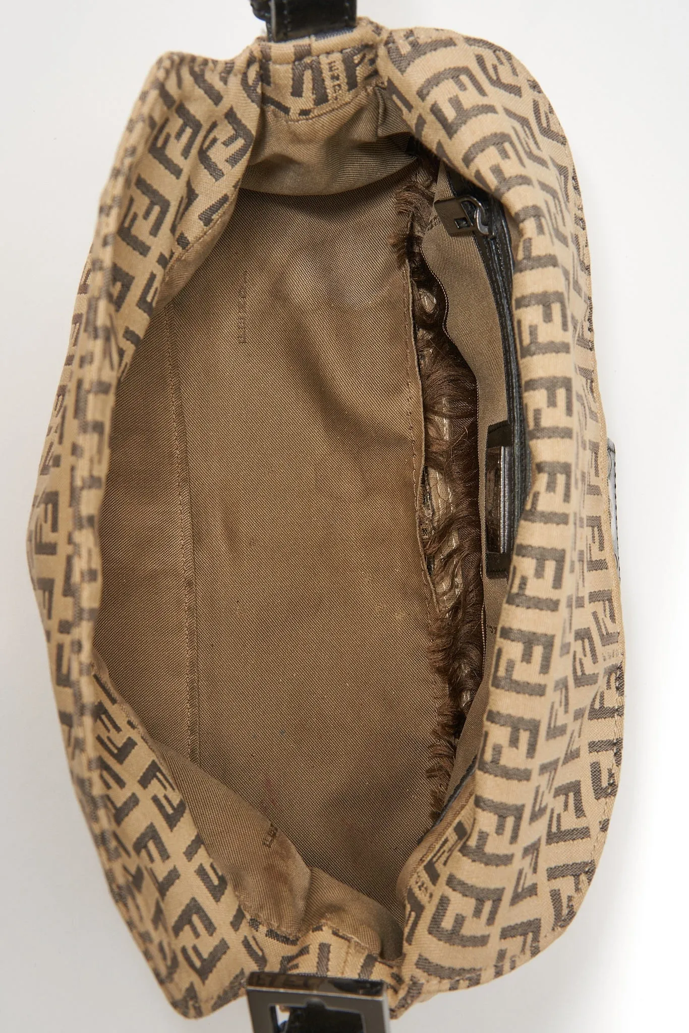 Fendi Vintage Cream Baguette in Beige Zucchino Canvas