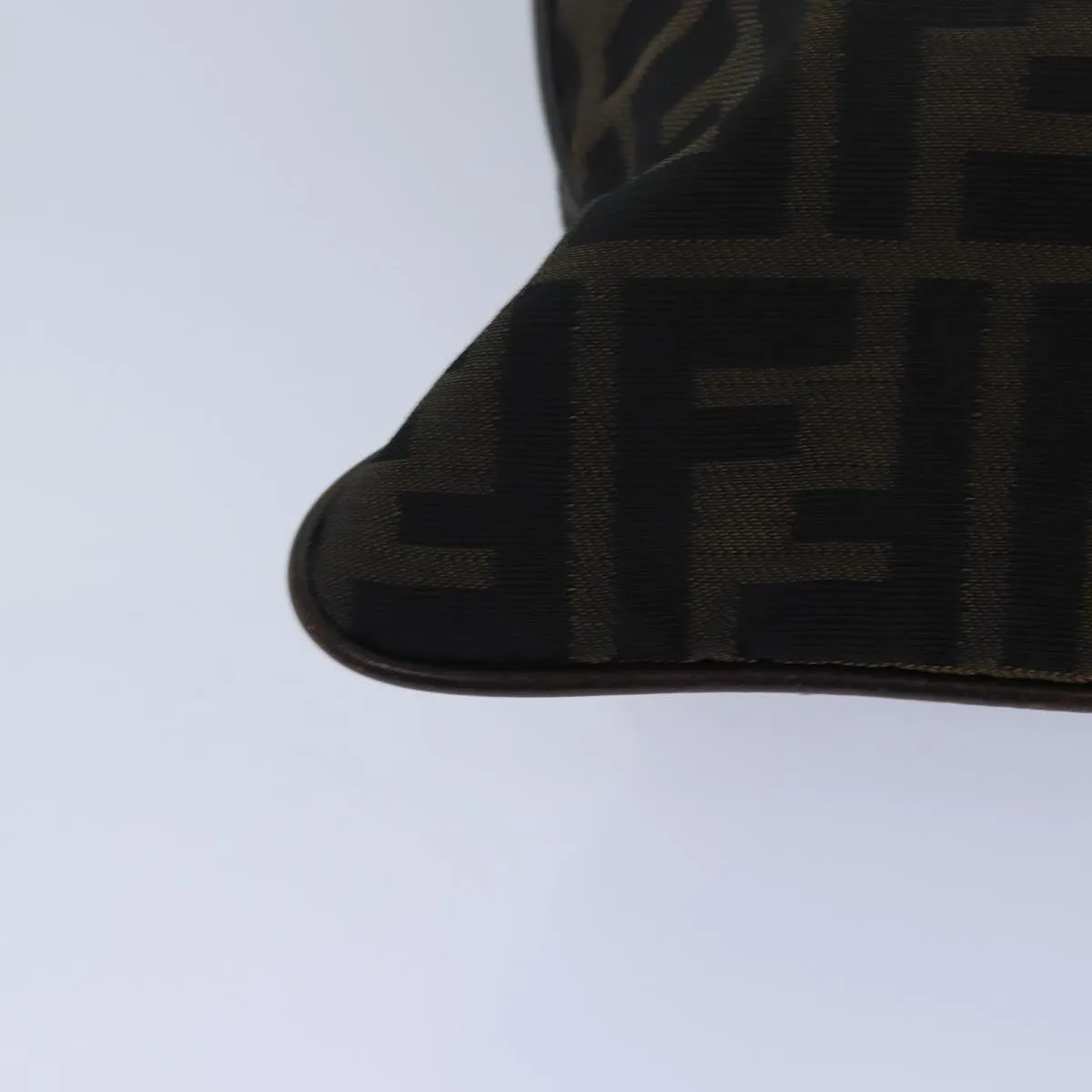 FENDI Zucca Canvas Shoulder Bag Brown Black bs15715
